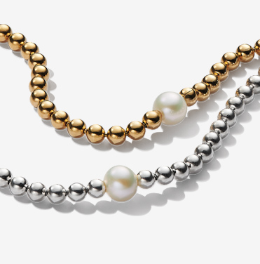 Treated Freshwater Cultured Pearl & Beads Collier Necklace