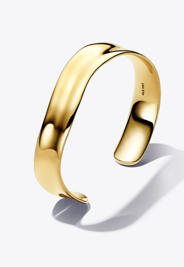 Organically Shaped Broad Open Bangle