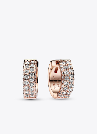 Pandora Timeless Pavé Double-row Hoop Earrings