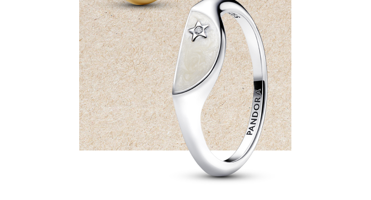 Pandora ME Halved Enamel Signet Ring