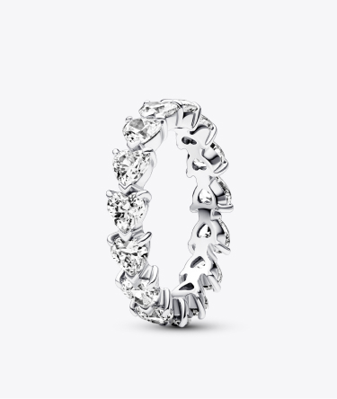 Row of Hearts Eternity Ring