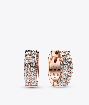 Pandora Timeless Pavé Double-row Hoop Earrings