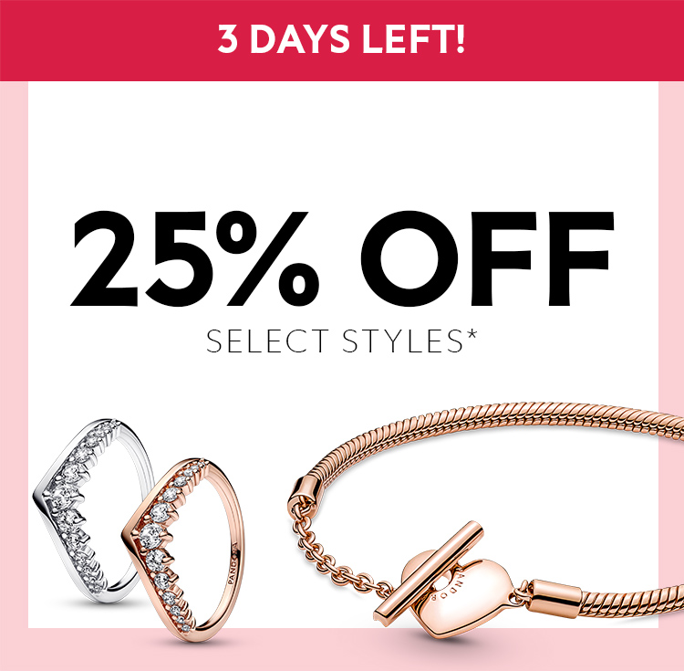 25% Off select styles