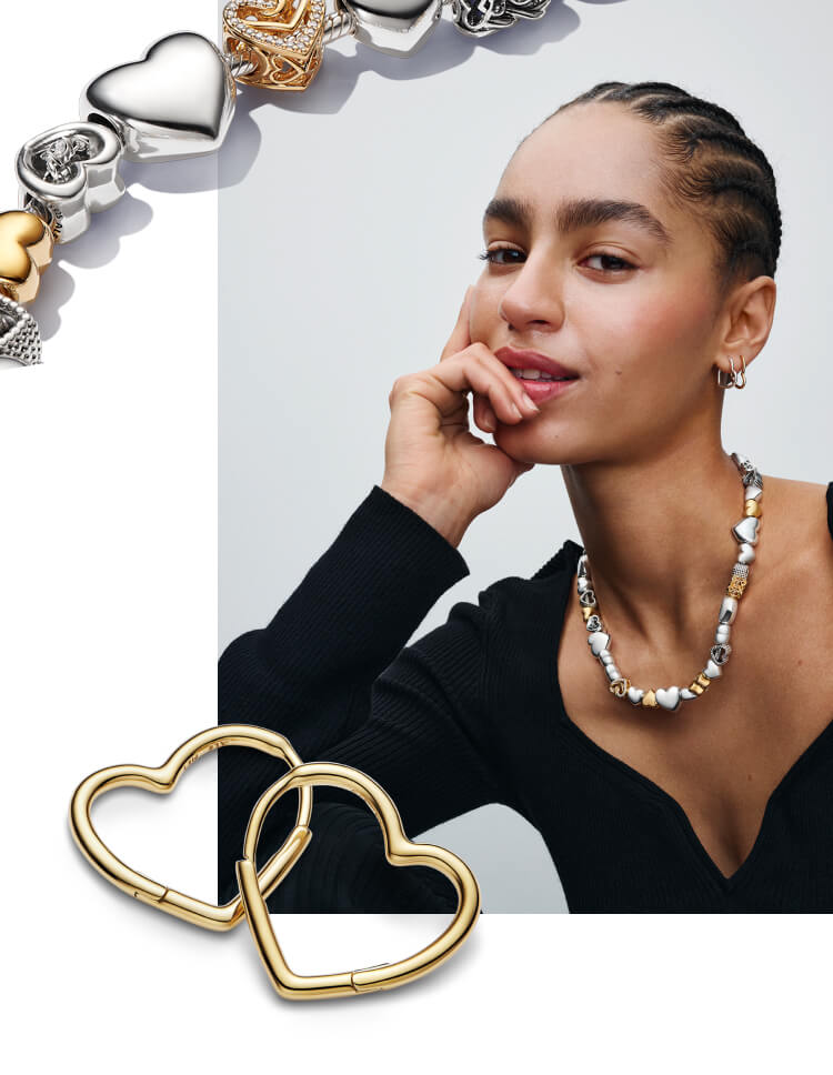 Asymmetrical Heart Hoop Earrings