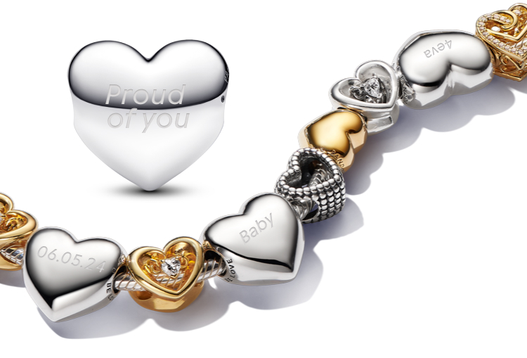 Engraved Be Love Heart Charms