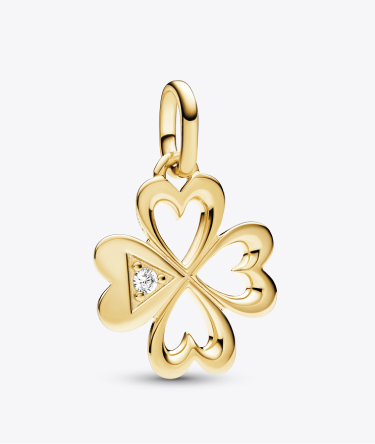 Pandora ME Heart Four-leaf Clover Medallion Charm