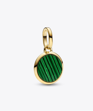 Green Engravable Mini Medallion Charm