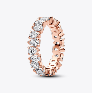 Alternating Sparkling Band Ring