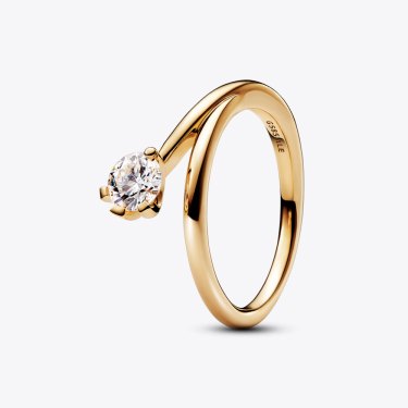 Pandora Nova Lab-grown Diamond Asymmetric Ring 0.50 carat tw 14k Gold