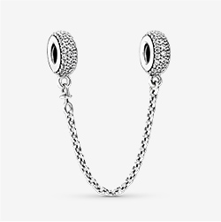 Sparkling Pavé Safety Chain Charm