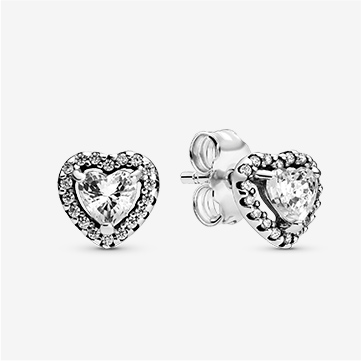 Elevated Heart Stud Earrings