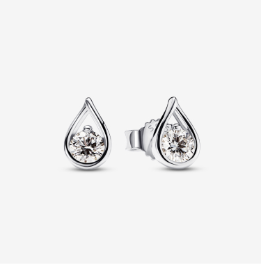 Pandora Infinite Sterling Silver Lab-grown Diamond Earrings