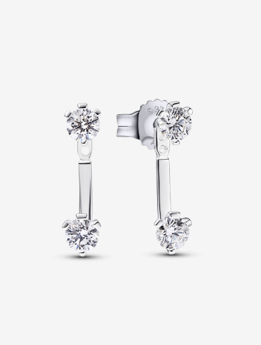 Pandora Nova Lab-grown Diamond Stud Drop Jacket Earrings 1.00 carat tw Sterling Silver