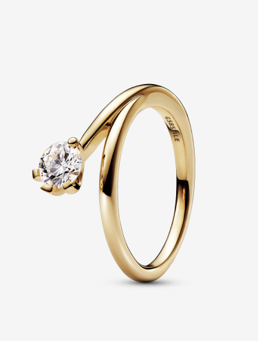 Pandora Nova Lab-grown Diamond Asymmetric Ring 0.50 carat tw 14k Gold