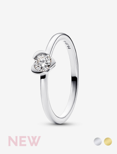 Pandora Talisman Sterling Silver Lab- grown Diamond Heart Ring