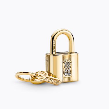 Padlock & Key Dangle Charm