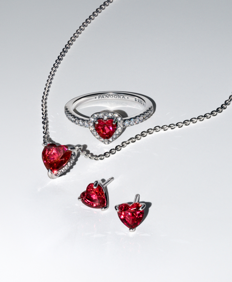 Pandora Timeless red heart jewelry