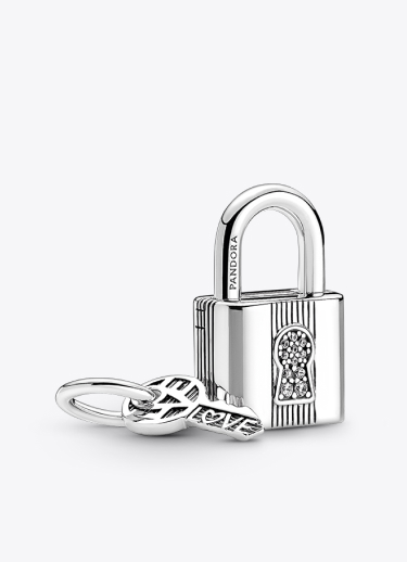 Padlock and Key Dangle Charm