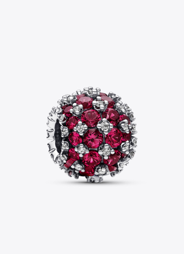 Sparkling Pavé Round Pink Charm 