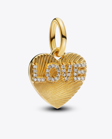 Engravable Love Heart Dangle Charm