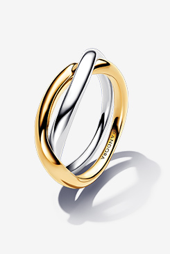 Two-tone Entwined Bands Ring