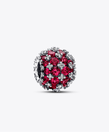 Sparkling Pavé Round Pink Charm