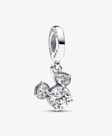 Disney Mickey Mouse Sparkling Head Silhouette Dangle Charm