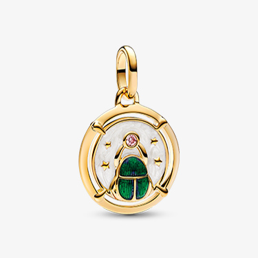 Scarab Beetle Medallion Charm