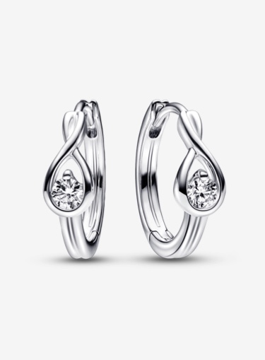 Pandora Brilliance Lab-created Diamond Hoop Earrings