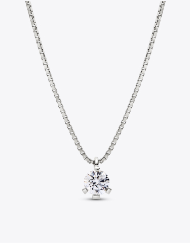 Pandora Nova 14k White Gold Lab-grown Diamond Pendant Necklace
