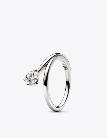 Pandora Nova Lab-grown Diamond Asymmetric Ring
