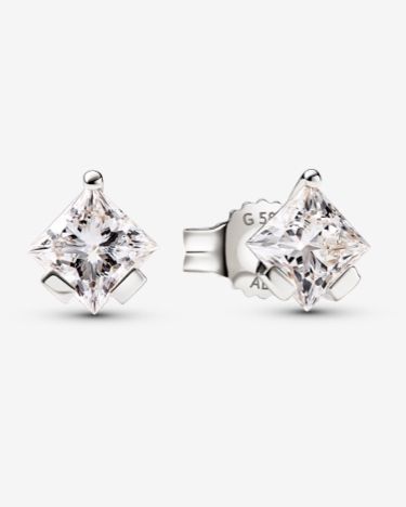 Pandora Nova 14k White Gold Lab-grown Diamond Earrings