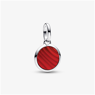 Red Murano Glass Engravable Mini Medallion Charm