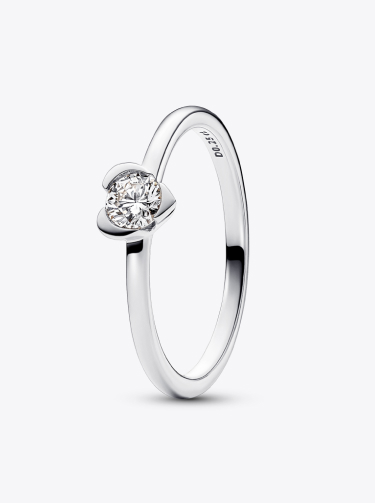 Pandora Talisman Lab-grown Diamond Heart Ring 0.25 carat tw Sterling Silver