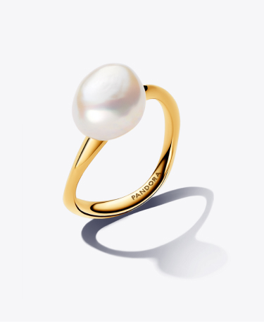 Baroque Treated Freshwater Cultured Pearl Ring