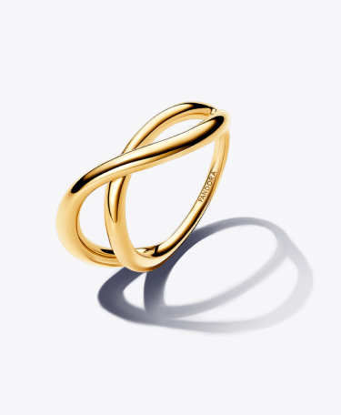 Organically Shaped Infinity Ring