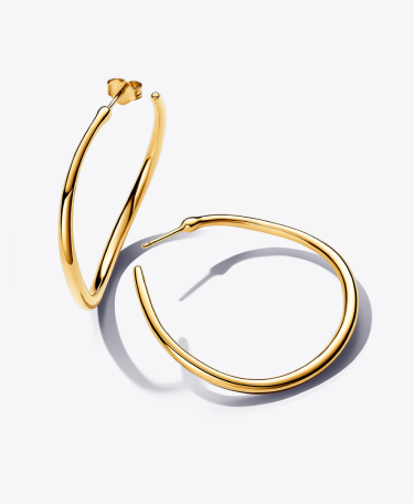 Organically Shaped 42 mm Open Hoop Earrings