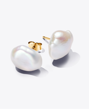 Baroque Treated Freshwater Cultured Pearl Stud Earrings