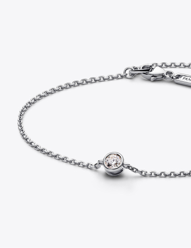 Pandora Era Lab-grown Diamond Bezel Chain Bracelet 0.15 carat tw Sterling Silver