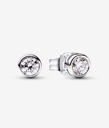 Pandora Era Lab-grown Diamond Bezel Stud Earrings 0.30 carat tw Sterling Silver