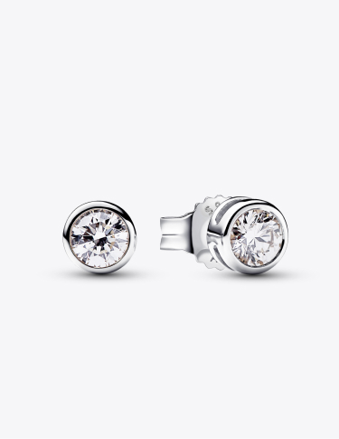 Pandora Era Lab-grown Diamond Bezel Stud Earrings 0.30 carat tw Sterling Silver 