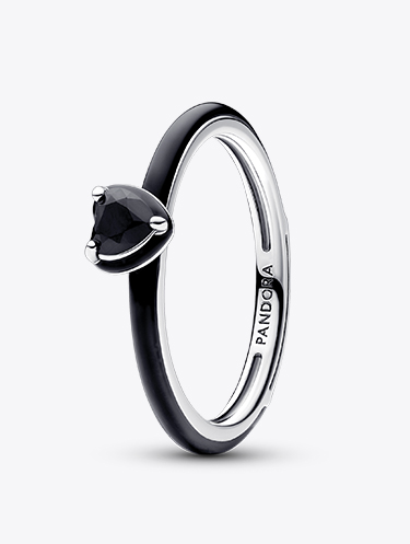 Pandora ME Black Chakra Heart Ring