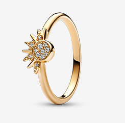 Celestial Sparkling Sun Ring