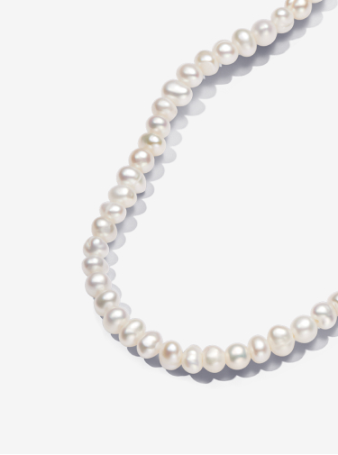 Baroque Treated Freshwater Cultured Pearls T-bar Collier Necklace