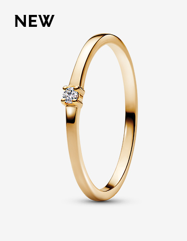 Pandora Era Lab-grown Diamond Single Stone Ring 0.03 carat tw 14k Gold