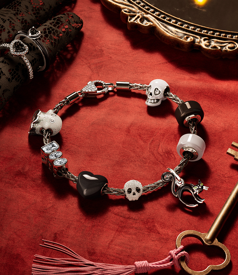 Halloween charms on bracelet