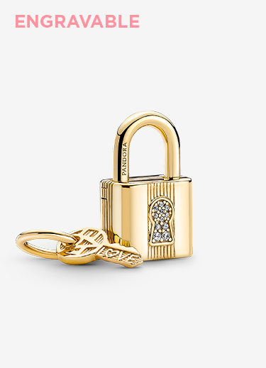 Padlock and Key Dangle Charm