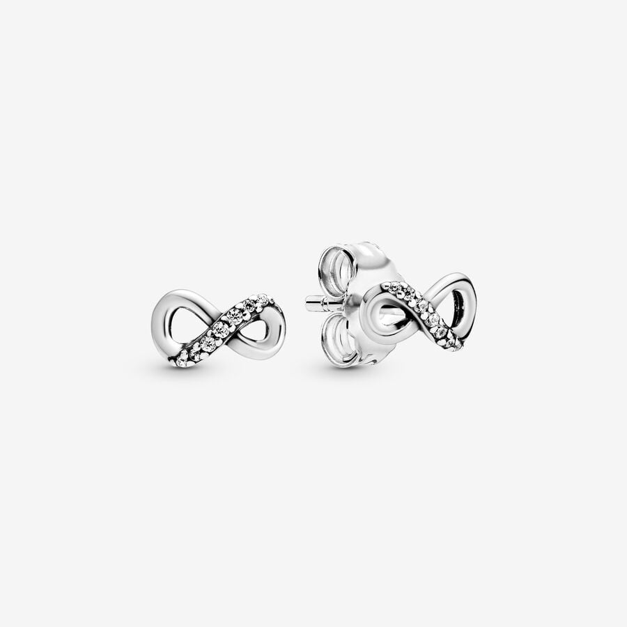 Sparkling Infinity Stud Earrings