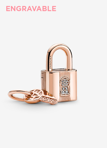 Padlock and Key Dangle Charm