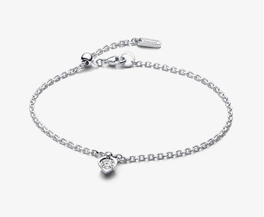 Pandora Talisman Lab-grown Diamond Heart Chain Bracelet 0.25 carat tw Sterling Silver